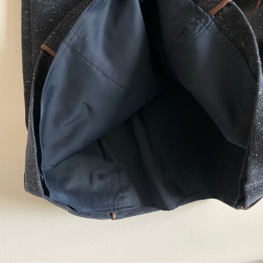 THEORY Calvino W. Heighten Mixed-Media Dress in Tweed and Leather - Picture 10 of 11